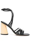 Studio Amelia 90mm Calypso Sandals In Black