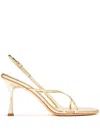 Studio Amelia 70mm Agatha Leather Sandals In Gold