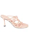 Studio Amelia 9cm Heel Round-toe Sandal With Intricate Knotted Straps