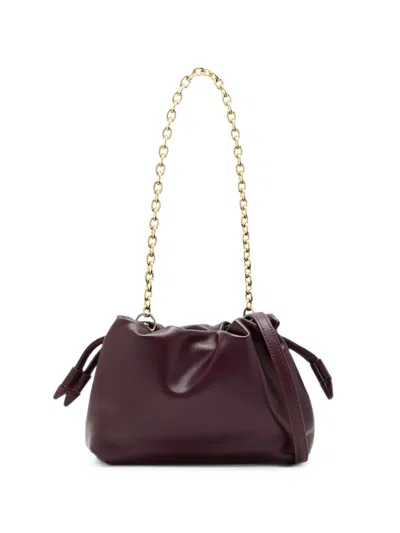 Studio Amelia Alexandra Petite Drawstring Clutch Bag In Burgundy