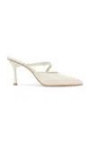Studio Amelia Alto Leather Mules In White