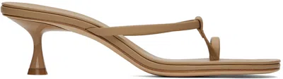 Studio Amelia Beige Edith 50mm Heeled Sandals In Bge