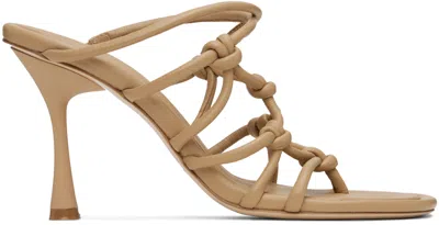 Studio Amelia Beige Net 90 Heeled Sandals