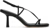 Studio Amelia Black Cross Front 70 Heeled Sandals In Blk