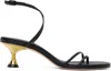 Studio Amelia Black Helix 50 Heeled Sandals In Blk