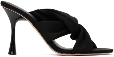 Studio Amelia Black Loop 90 Heeled Sandals In Blk