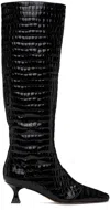 Studio Amelia Black Maverick Calf Boots In Blk
