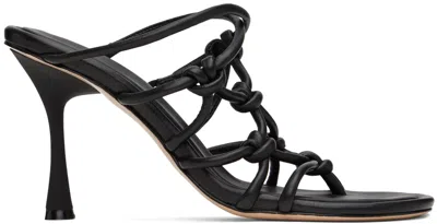 Studio Amelia Black Net 90 Heeled Sandals