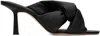 Studio Amelia Black Pillow Loop 70mm Heeled Sandals In Blk