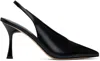 Studio Amelia Black Razor Slingback 90 Heels In Blk