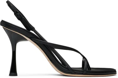 Studio Amelia Black Wishbone 90 Heeled Sandals In Blk