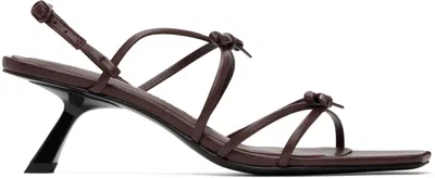 Studio Amelia Burgundy Ballet 50 Heeled Sandals
