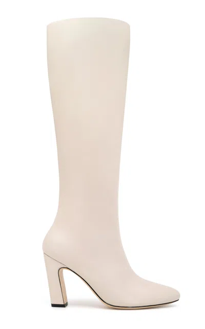 Studio Amelia Cassidy Leather Knee Boots In Taupe