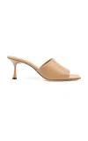 Studio Amelia Classic Leather Mules In Neutral