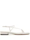 Studio Amelia White Cross Front Flat Sandals