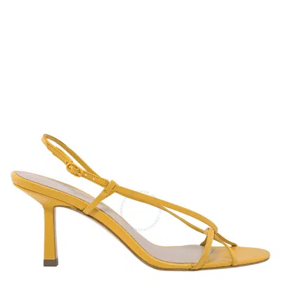 Studio Amelia Entwined 70 Leather Slingback Sandals In Yellow