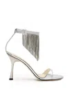 Studio Amelia Figaro Chain-fringe Sandals In Silver