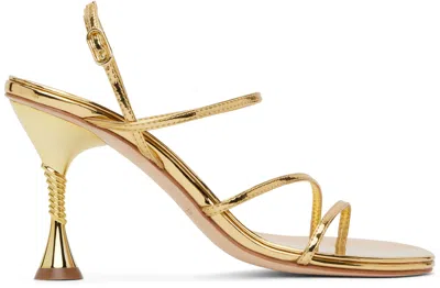 Studio Amelia Gold Helix 90 Heeled Sandals