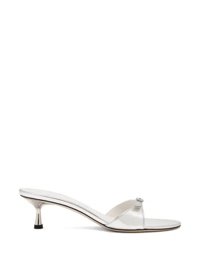 Studio Amelia Greta Buckle Sandals In White