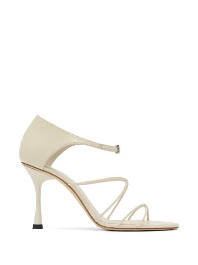 Studio Amelia Greta Buckle-strap Sandals In White