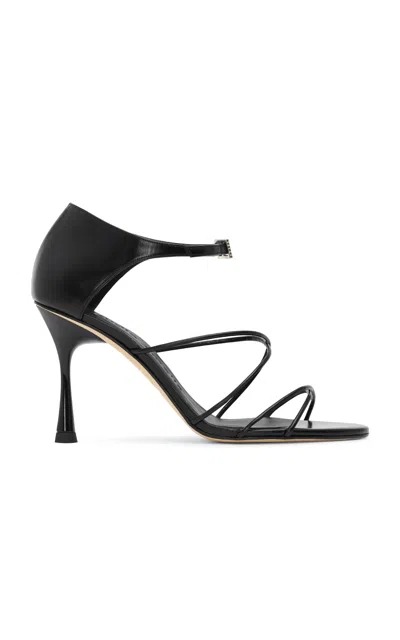 Studio Amelia Greta Leather Sandals In Black