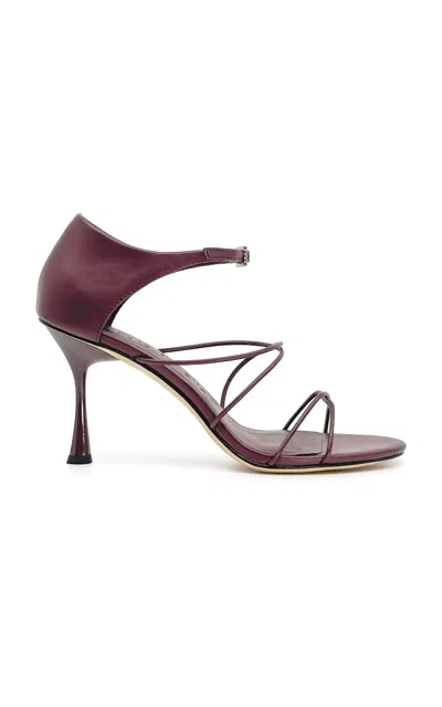 Studio Amelia Greta Leather Sandals In Purple