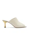 Studio Amelia Helix Leather Mules In Taupe