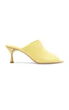 Studio Amelia Helix Leather Mules In Yellow