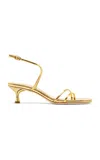 Studio Amelia Helix Leather Sandal In Gold