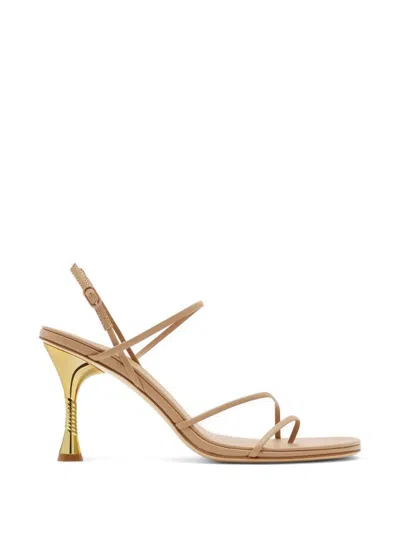 Studio Amelia Helix Spiral-heel Sandals In Neutral