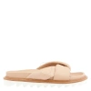 STUDIO AMELIA STUDIO AMELIA LADIES BEIGE CROSSOVER STRAP LEATHER SANDALS