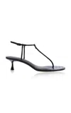 Studio Amelia Lasso Leather Sandals In Black