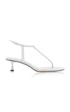 Studio Amelia Lasso Leather Sandals In White