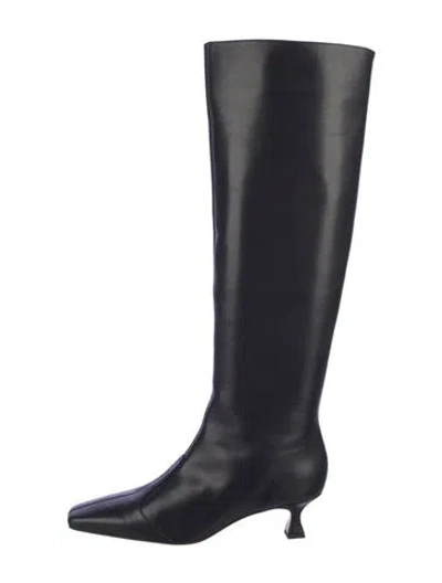 Pre-owned Studio Amelia Leather Boots In Blue