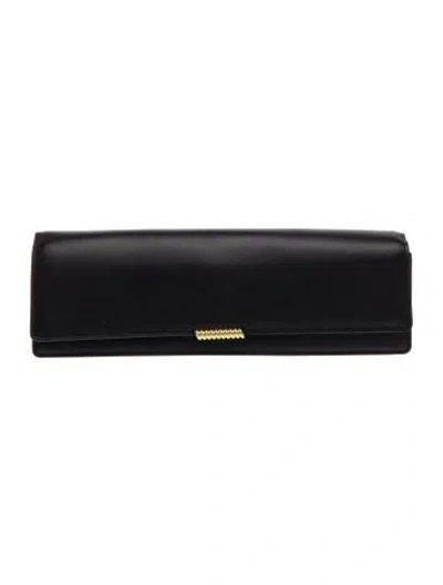 Pre-owned Studio Amelia Leather Clutch In Black