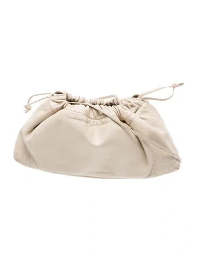 Pre-owned Studio Amelia Leather Evening Bag In Neutrals