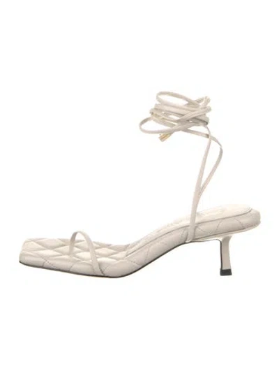 Pre-owned Studio Amelia Leather Sandals In Neutral