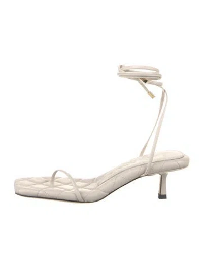 Pre-owned Studio Amelia Leather Sandals In Neutral