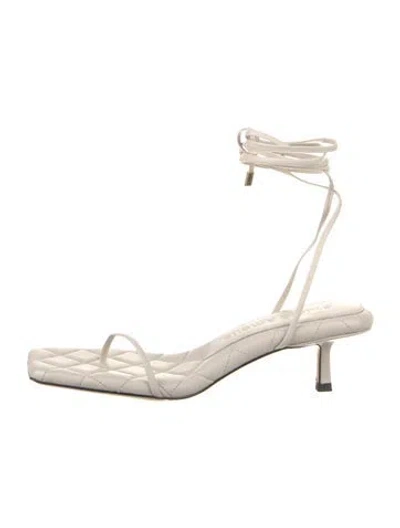 Pre-owned Studio Amelia Leather Sandals In Neutral