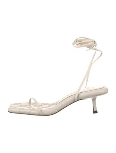 Pre-owned Studio Amelia Leather Sandals In Neutral