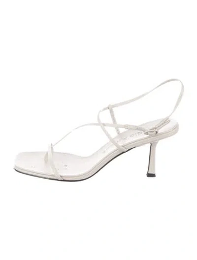 Pre-owned Studio Amelia Leather Sandals In Neutral
