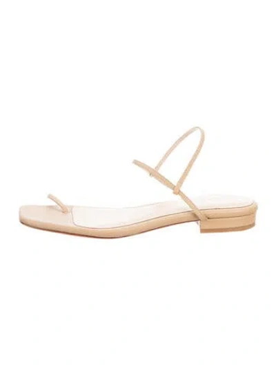 Pre-owned Studio Amelia Leather Sandals In Neutrals