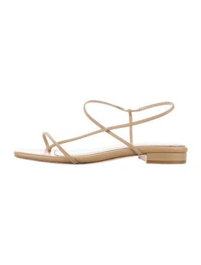 Pre-owned Studio Amelia Leather Sandals In Neutrals