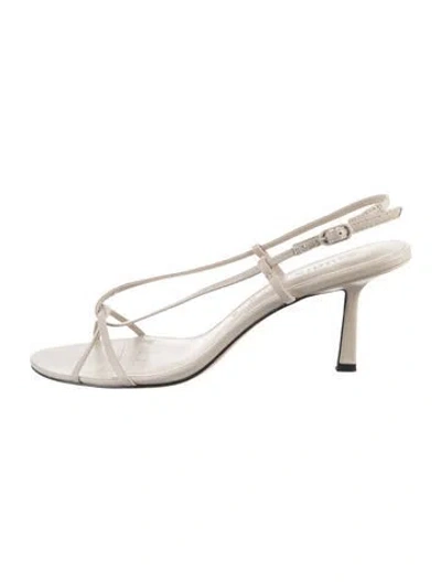 Pre-owned Studio Amelia Leather Sandals In Neutrals