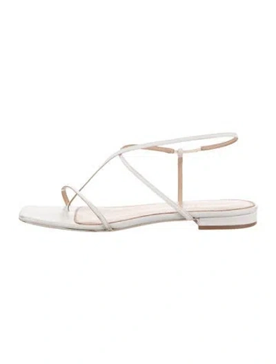 Pre-owned Studio Amelia Leather Sandals In Neutrals