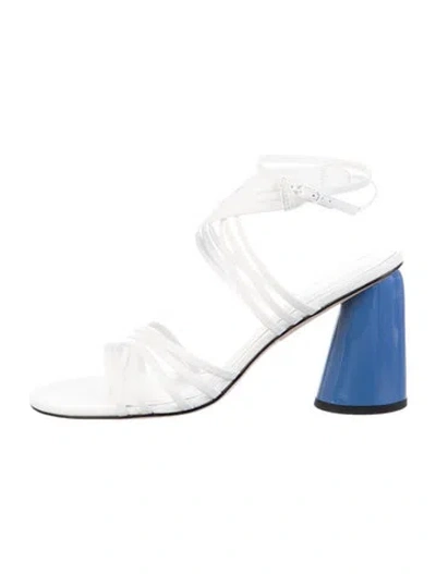 Pre-owned Studio Amelia Leather Sandals W/ Tags In Blue