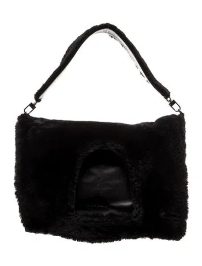 Pre-owned Studio Amelia Leather Shoulder Bag In Black