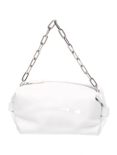 Pre-owned Studio Amelia Leather Shoulder Bag In White