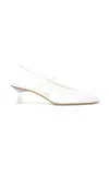 Studio Amelia Mignon Satin Heels In White