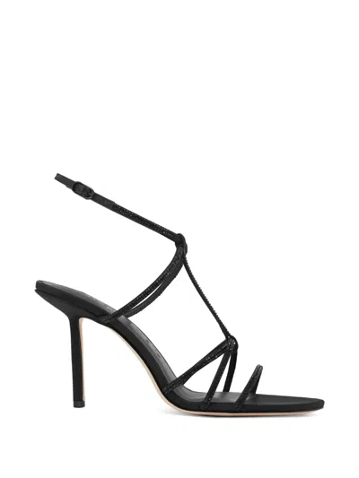 Studio Amelia Minuit Diamante-embellished Sandals In Black